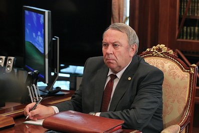 С президентом Российской академии наук Владимиром Фортовым. 3 июля 2013 года
