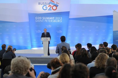 Пресс-конференция по итогам саммита «Группы двадцати». 6 сентября 2013 года