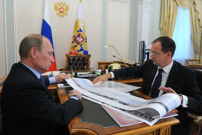 С Министром культуры Владимиром Мединским. 20 сентября 2013 года