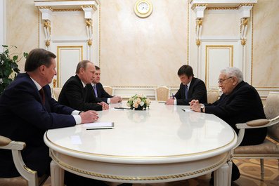 Встреча с бывшим госсекретарём США Генри Киссинджером. 29 октября 2013 года