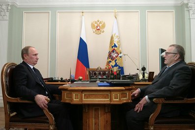 С председателем Либерально-демократической партии России Владимиром Жириновским. 6 ноября 2013 года