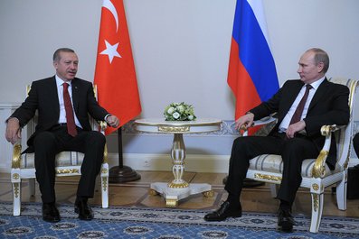 С Премьер-министром Турции Реджепом Тайипом Эрдоганом. 22 ноября 2013 года