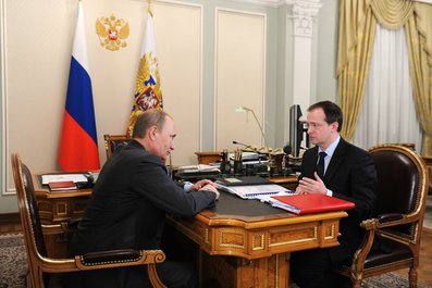С Министром культуры Владимиром Мединским. 1 апреля 2014 года