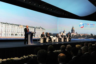 Пленарное заседание Петербургского международного экономического форума. 23 мая 2014 года