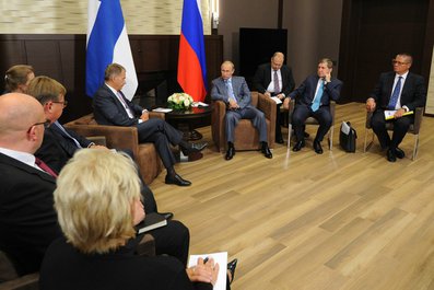 Встреча с Президентом Финляндии Саули Ниинистё. 15 августа 2014 года