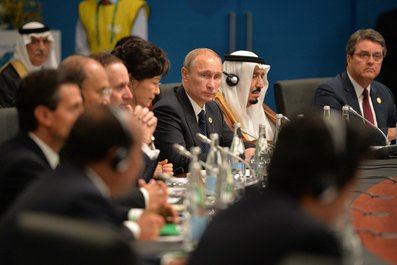 На первом рабочем заседании глав делегаций государств – участников «Группы двадцати», приглашённых государств и международных организаций. 15 ноября 2014 года