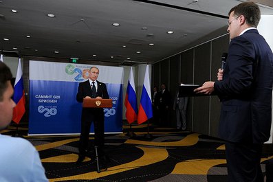 Ответы на вопросы журналистов по итогам саммита «Группы двадцати». 16 ноября 2014 года