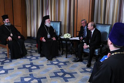 Встреча с Патриархом Александрийским и всея Африки Феодором II. 10 февраля 2015 года